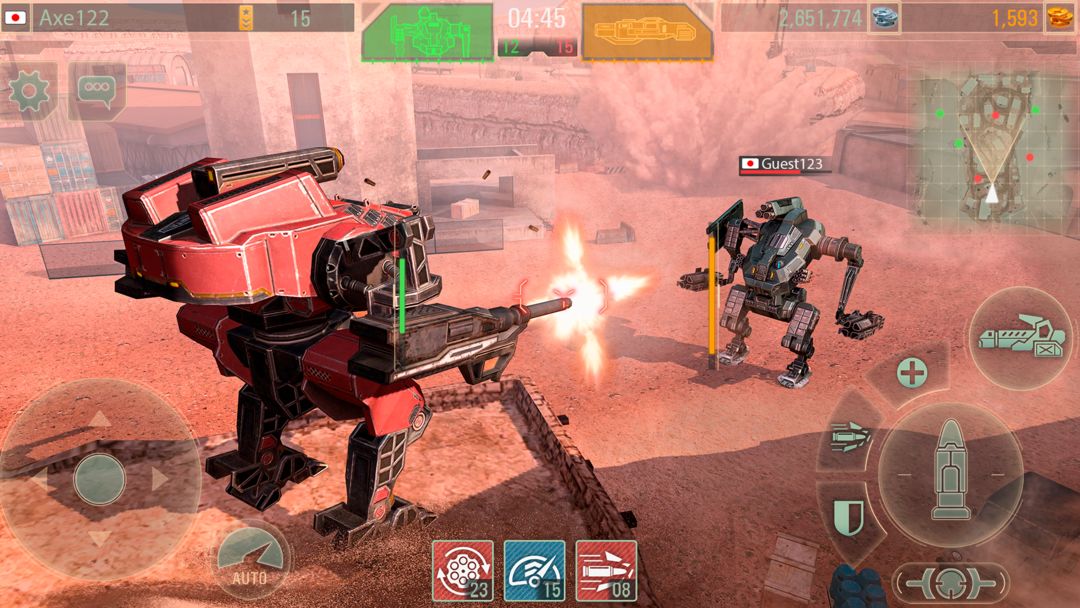 WWR: 机器人战争, 游戏战争机器人 pvp 战斗!遊戲截圖