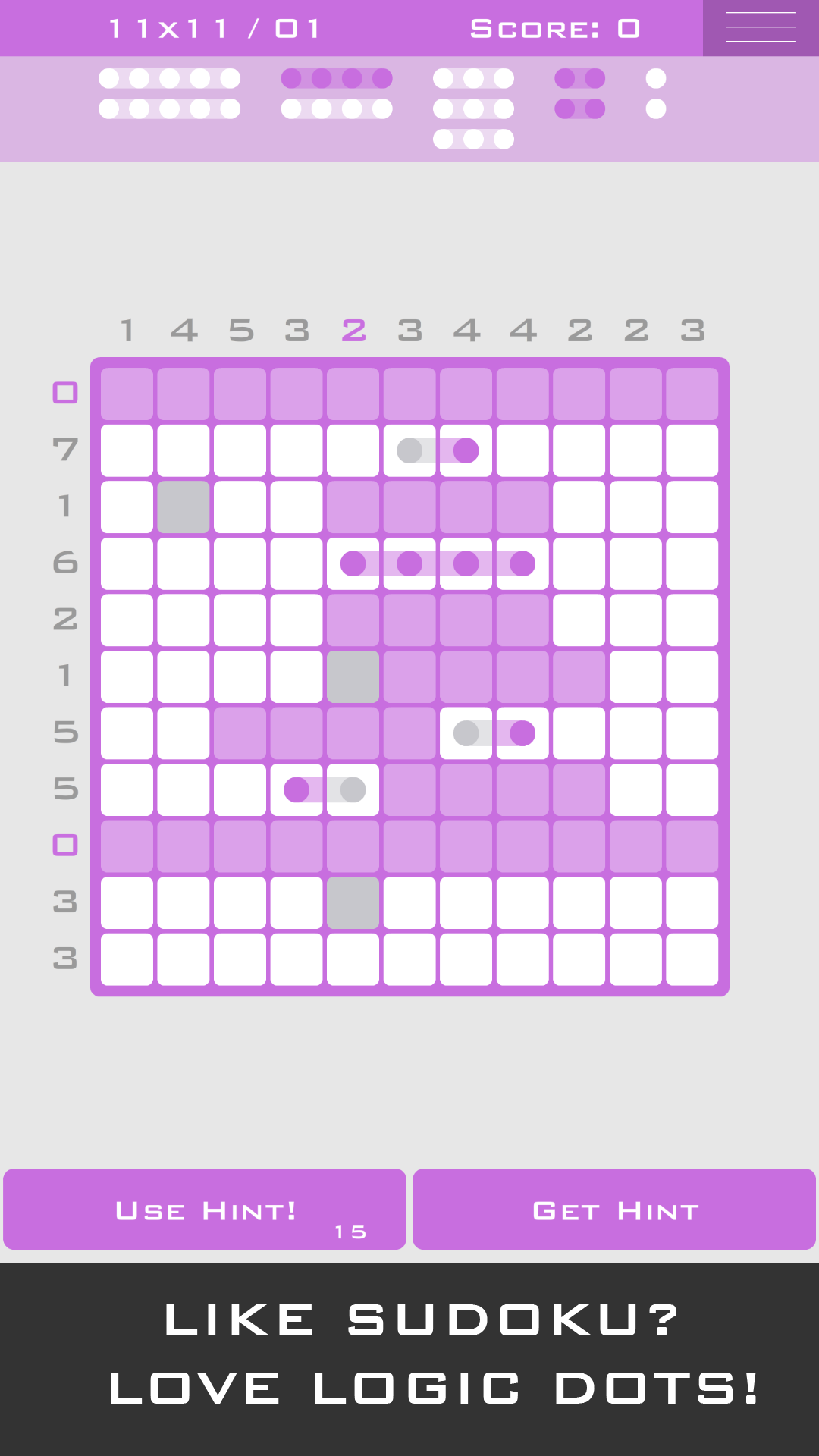 Cuplikan Layar Game Logic Dots