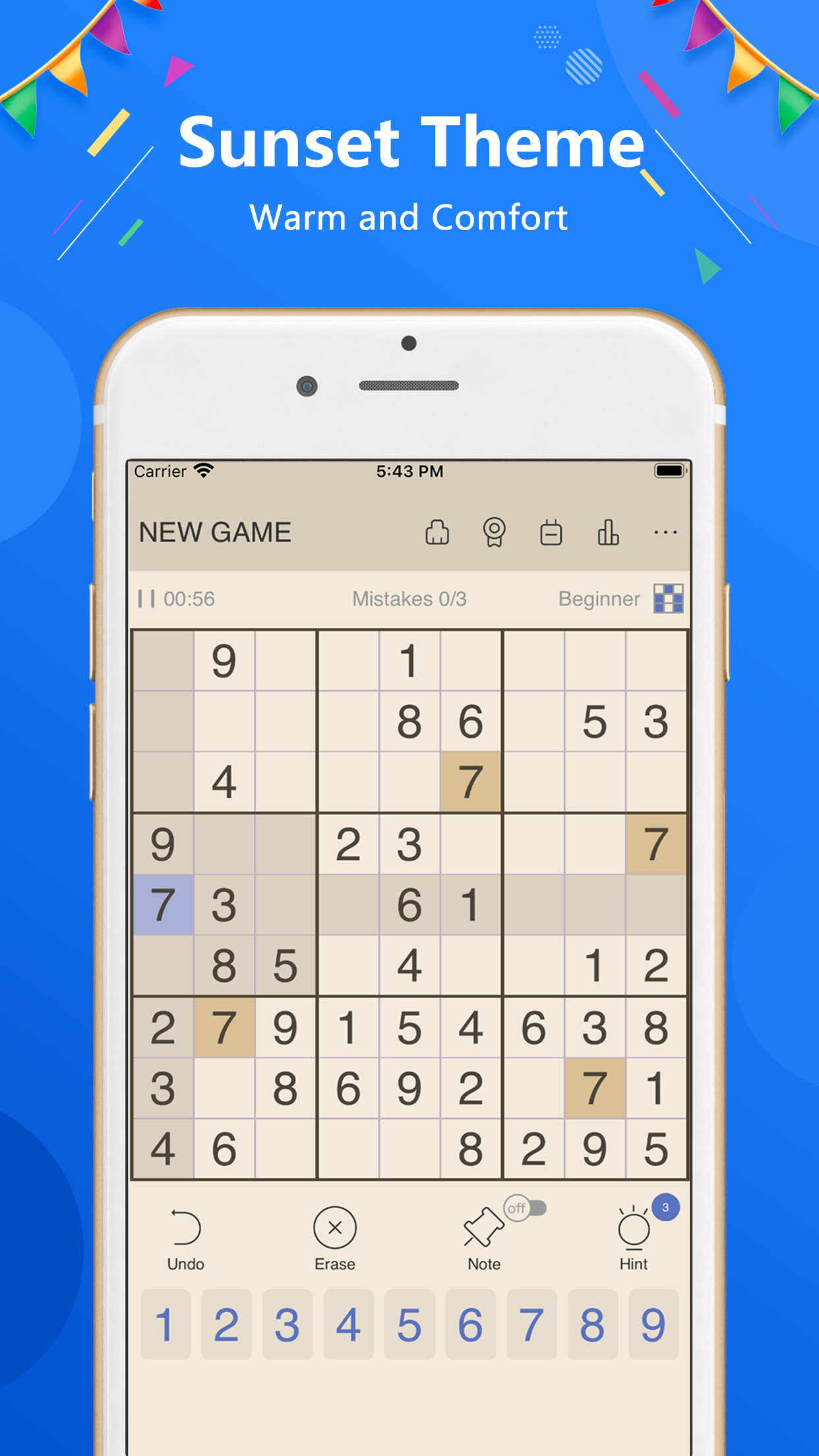 Sudoku - classic sudoku puzzle Game Screenshot