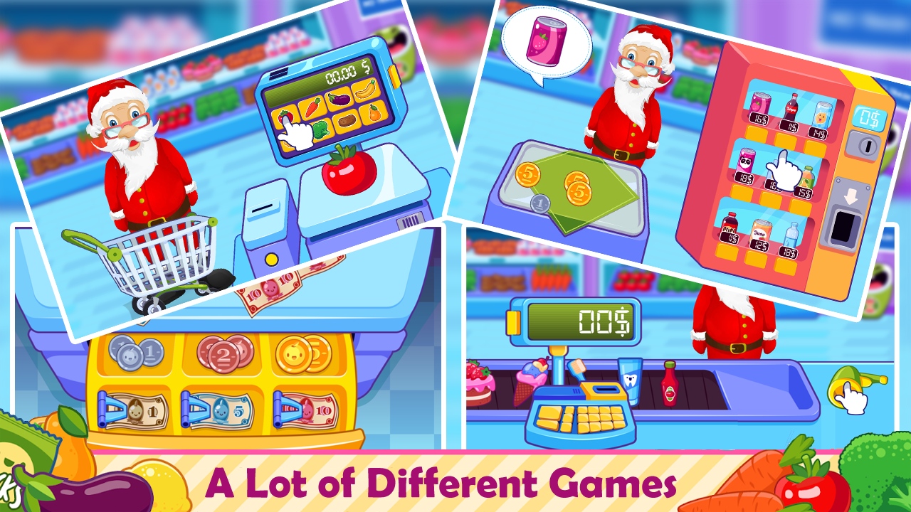 Santa Supermarket Shopping Game Screenshot