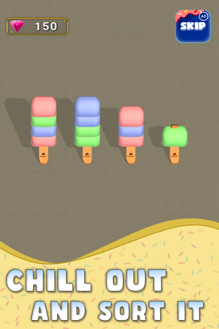 Cuplikan Layar Game Ice Cream Sort