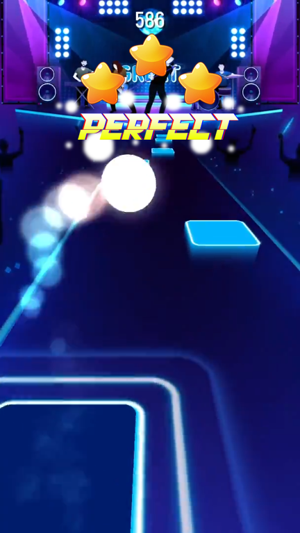 Captura de Tela do Jogo Bad Bunny EDM song Tiles Hop!