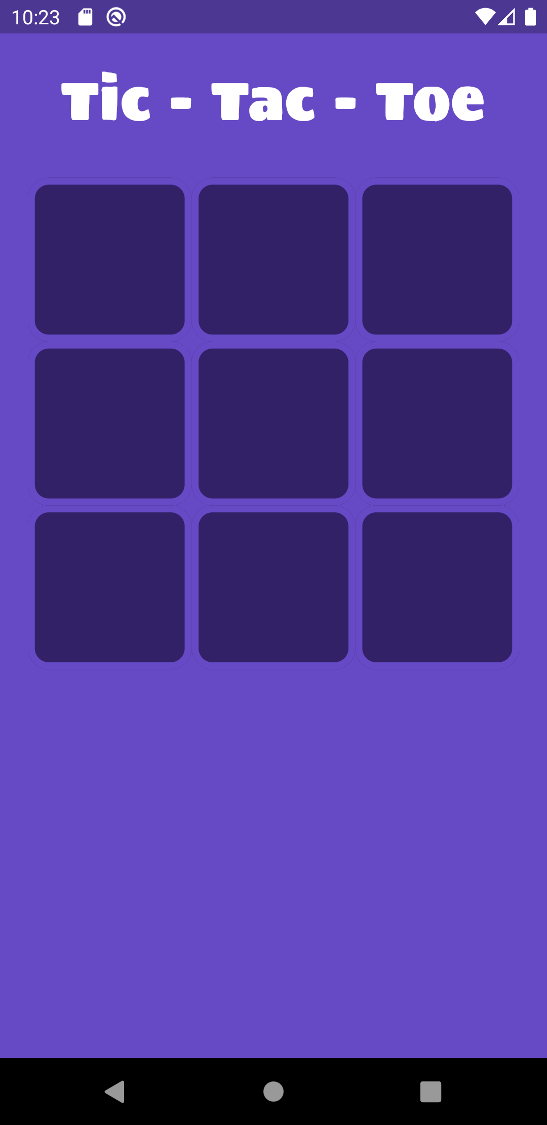 Tic Tac Toe Game Screenshot