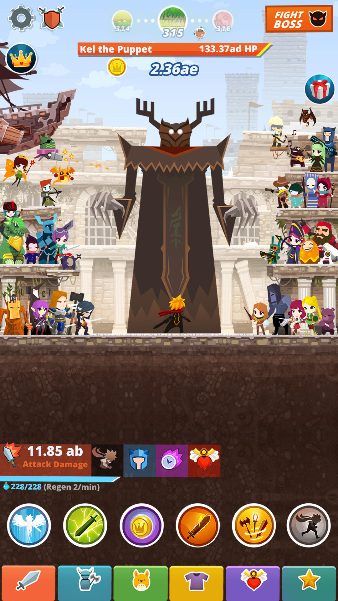 Tap Titans 2: Clicker Idle RPG ภาพหน้าจอเกม