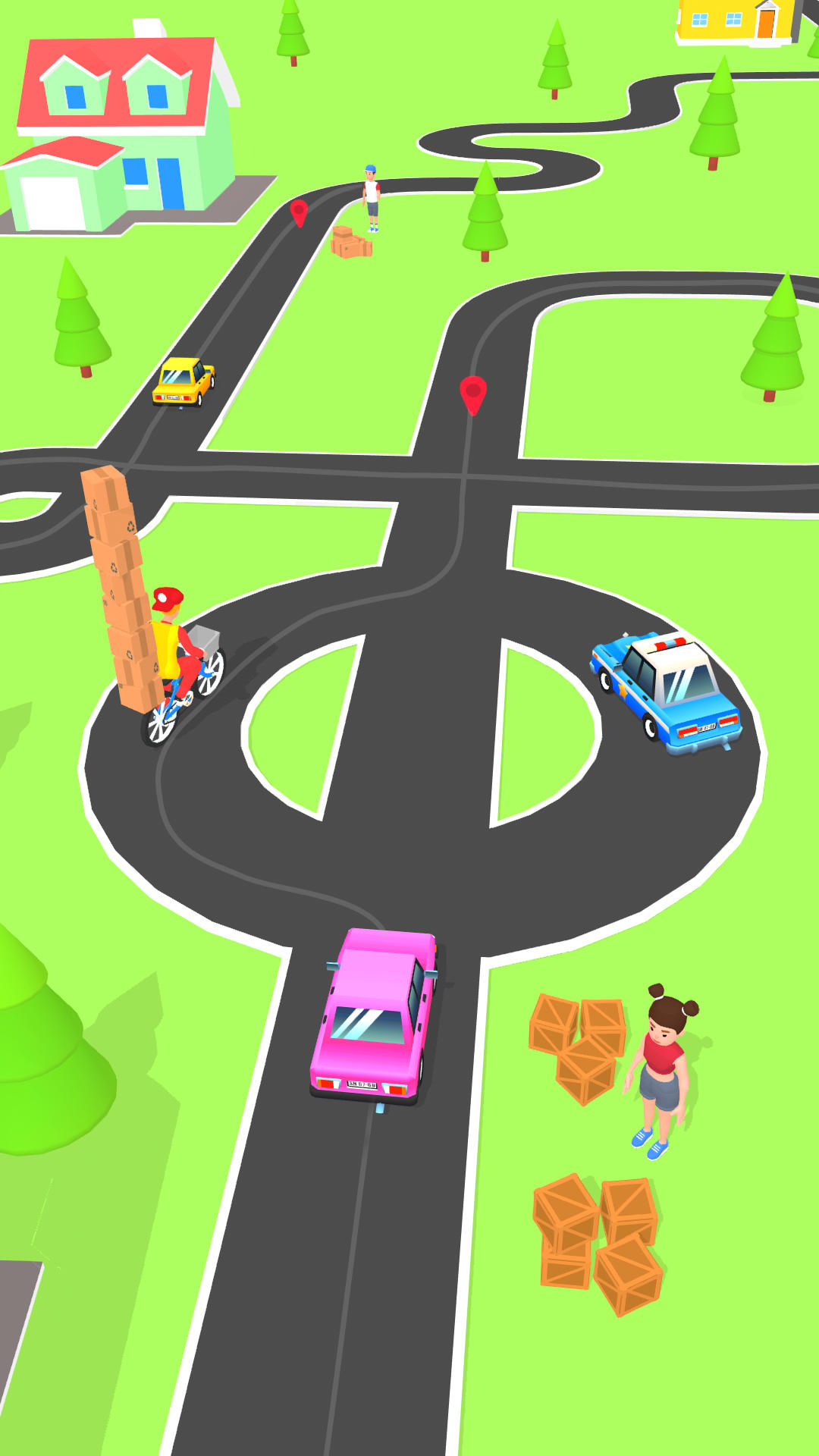 Pizza Delivery Game: Bike Game Game Screenshot