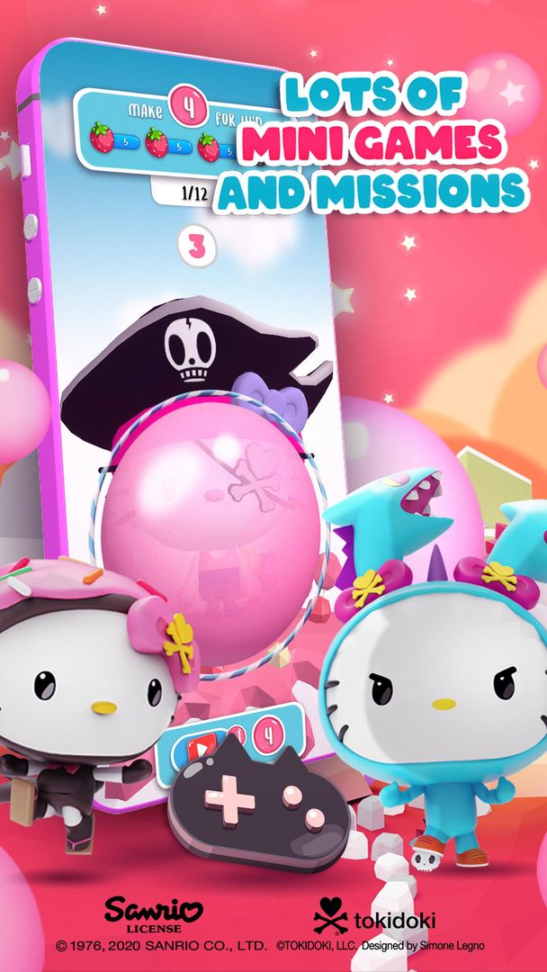 Globematcher feat. tokidoki x Hello Kitty 게임 스크린 샷