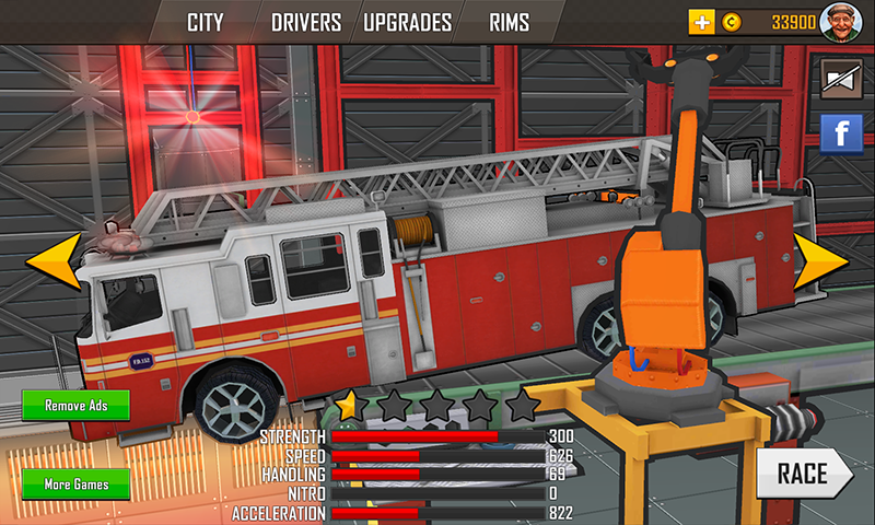 Fire Truck Racer: Chicago 3D 게임 스크린샷