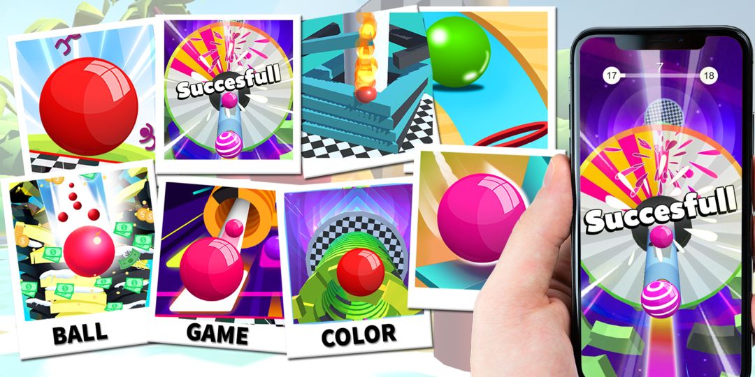 Color Stack Ball 3D: Ball run race 3D - Helix Ball ภาพหน้าจอเกม