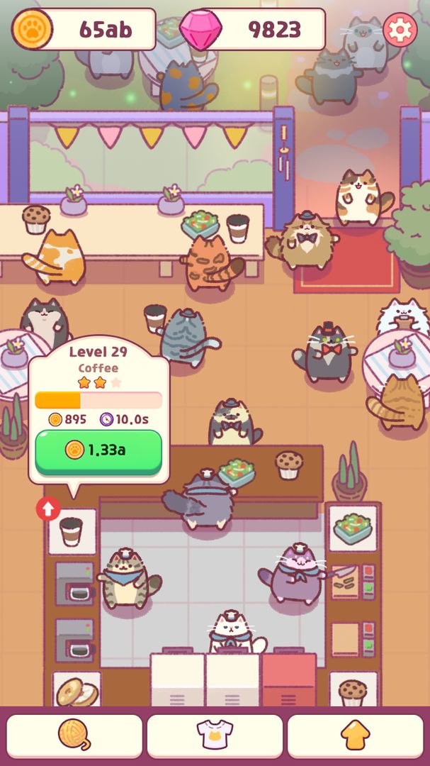 고양이 스낵바 : 귀여운 요리게임 게임 스크린 샷