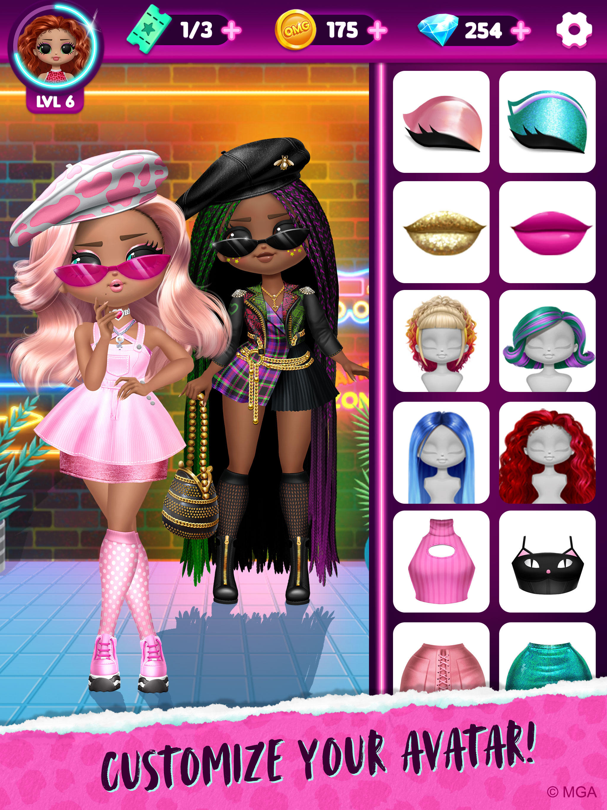 Cuplikan Layar Game LOL Surprise! OMG Fashion Club