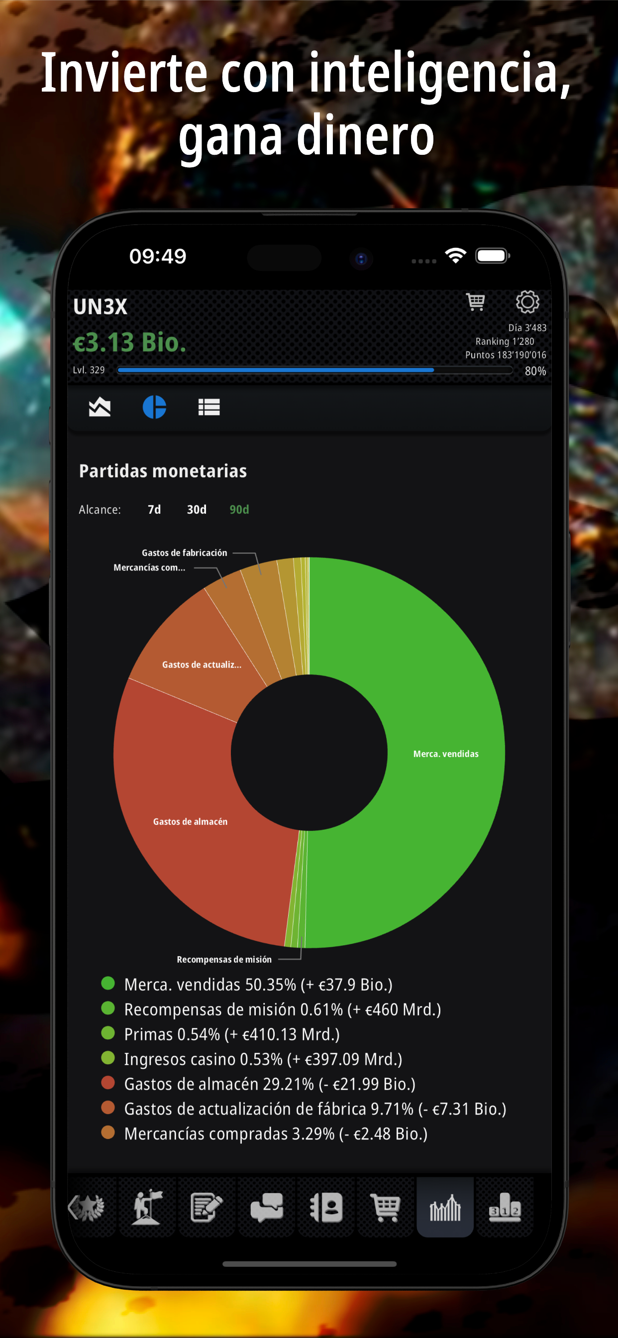 Captura de Pantalla del Juego Resources: Business Tycoon GPS