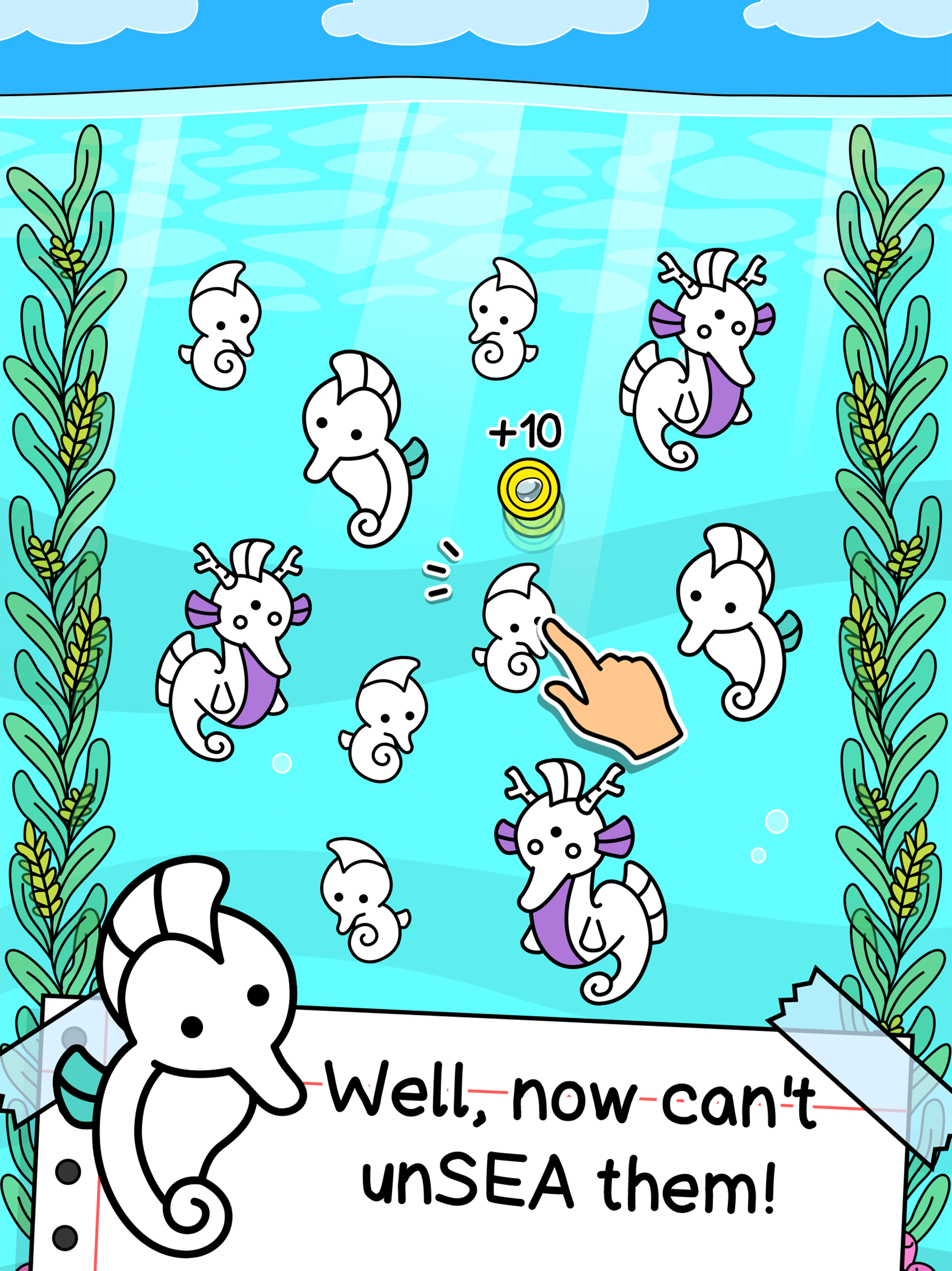 Seahorse Evolution: Sea Mutant Game Screenshot