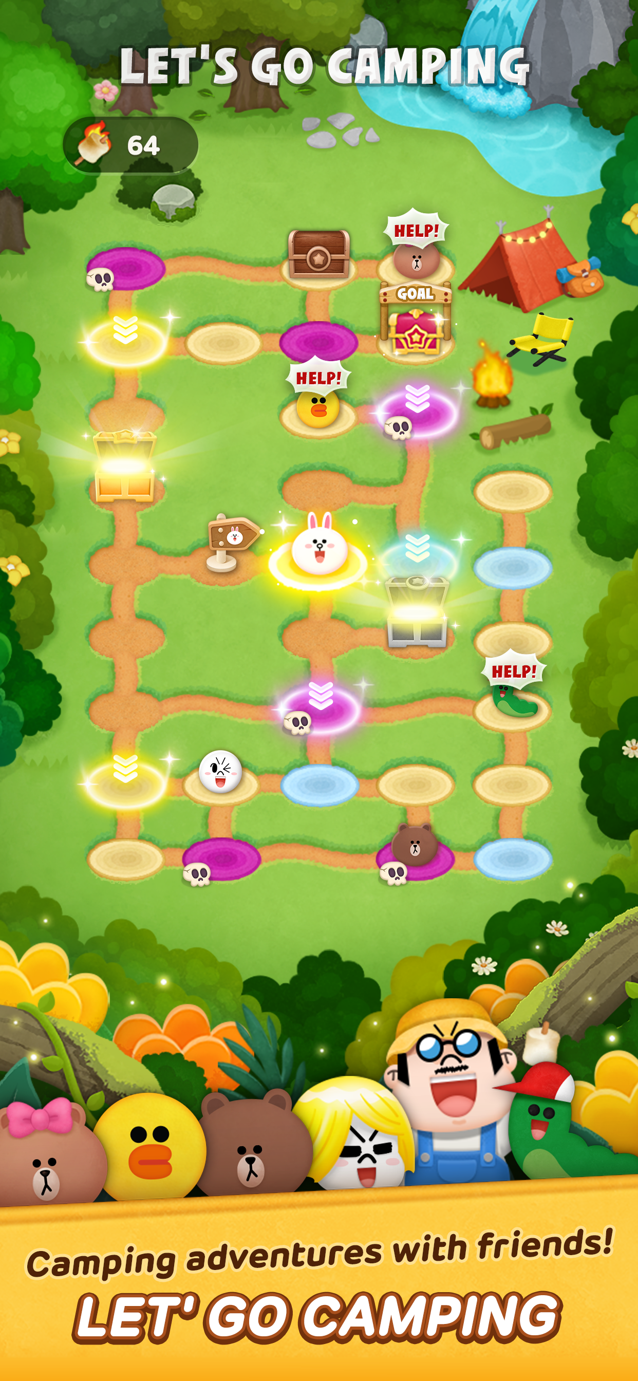 Cuplikan Layar Game LINE Bubble 2