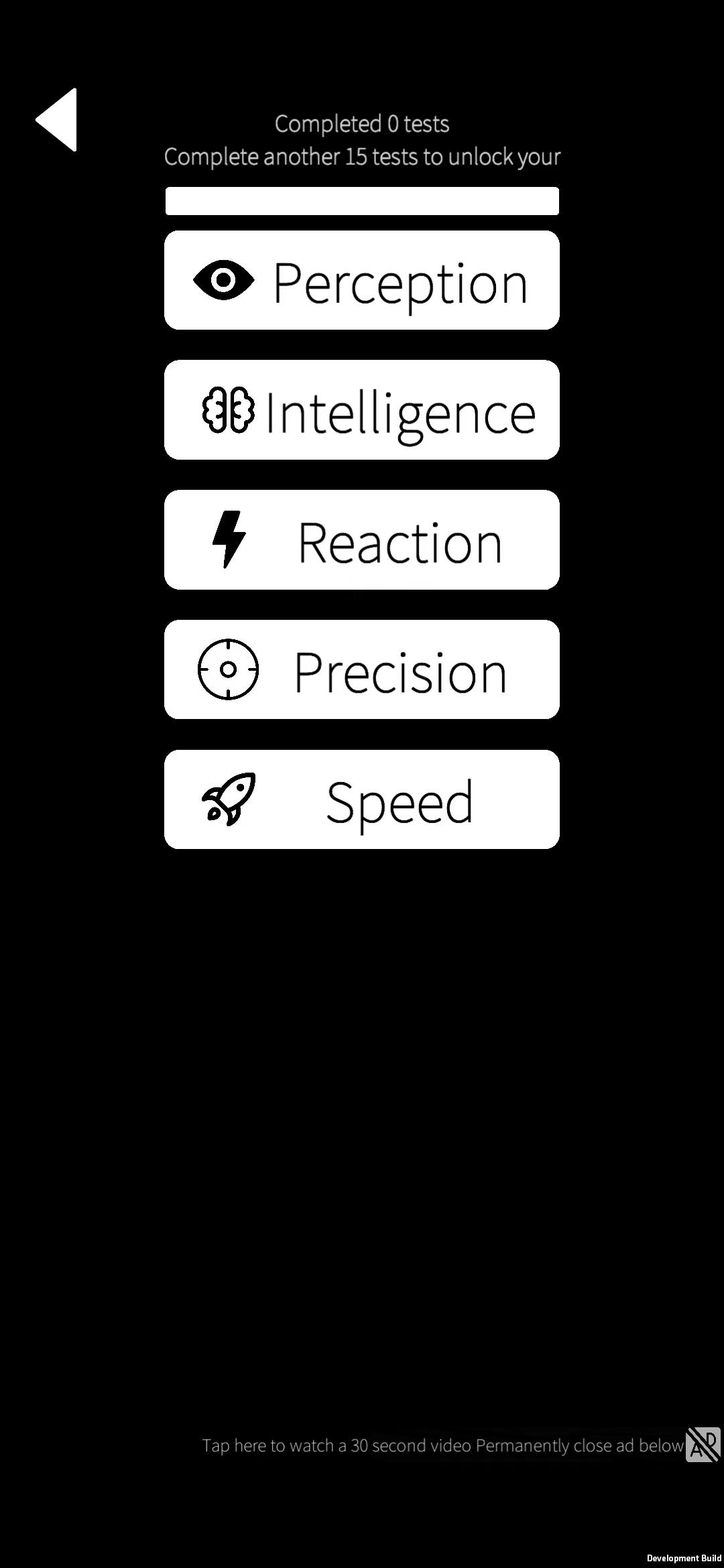 Human Abilities Tester Game Screenshot