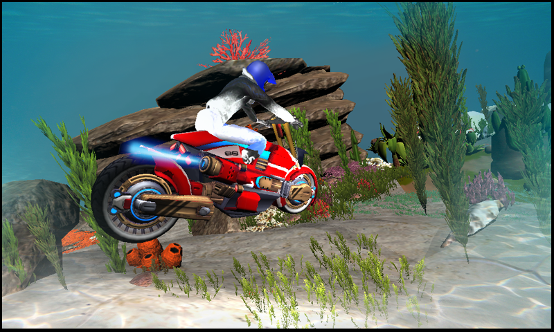 Flying Submarine Motorcycle Game Screenshot