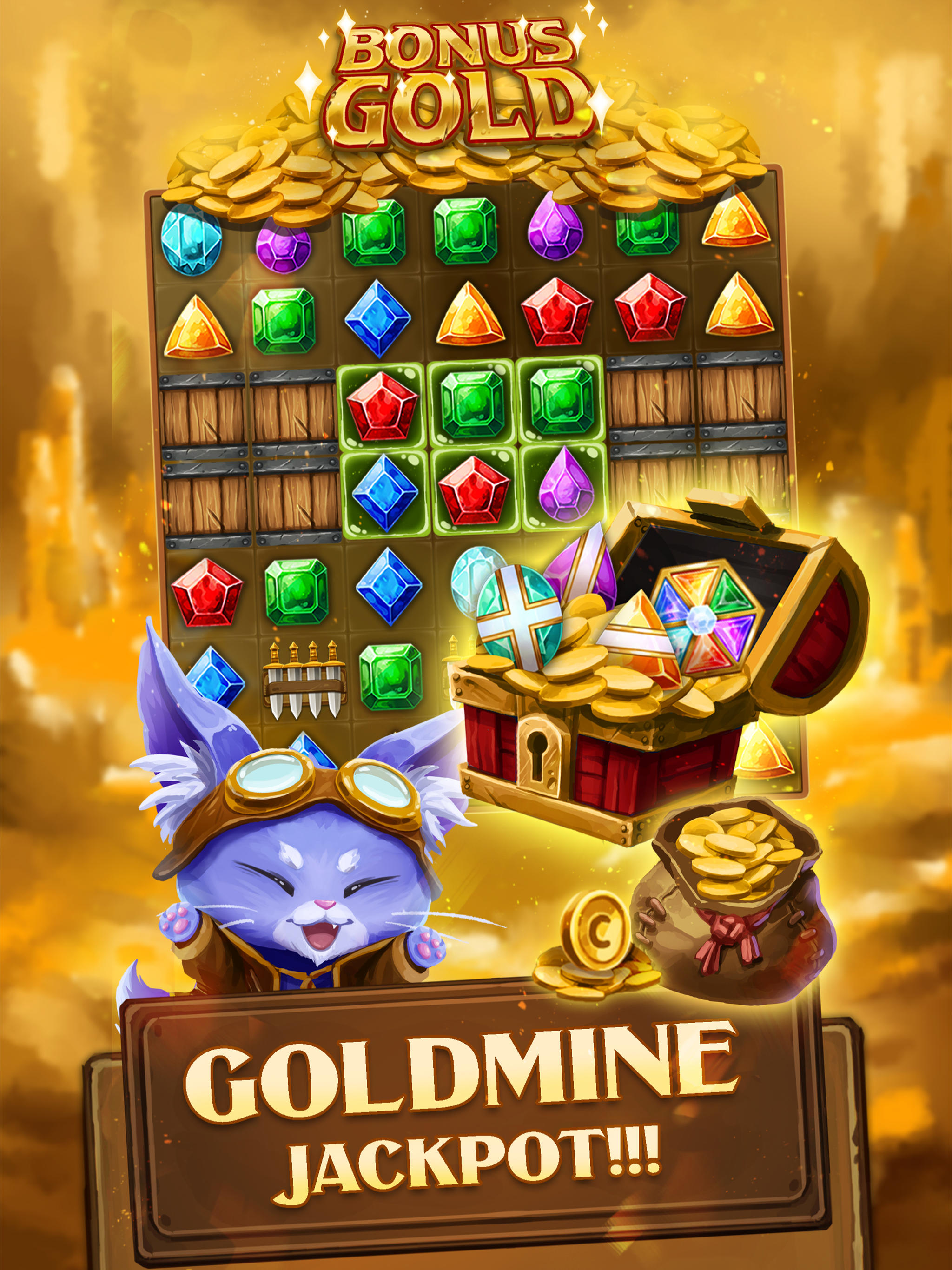 Fantasy Gems : Match 3 Puzzle Game Screenshot