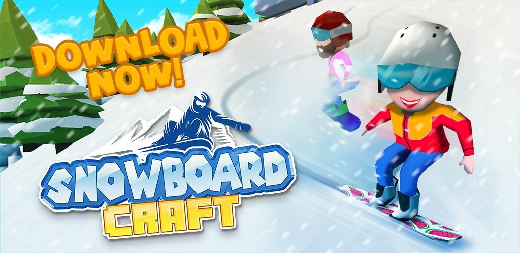 Banner of स्नोबोर्ड क्राफ्ट: फ्रीस्की, स्लेज सिम्युलेटर गेम्स 3डी 