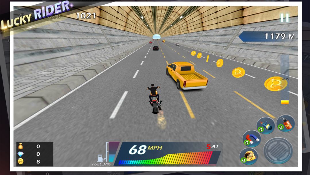 Screenshot of Lucky Rider - Crazy Moto Racing Game