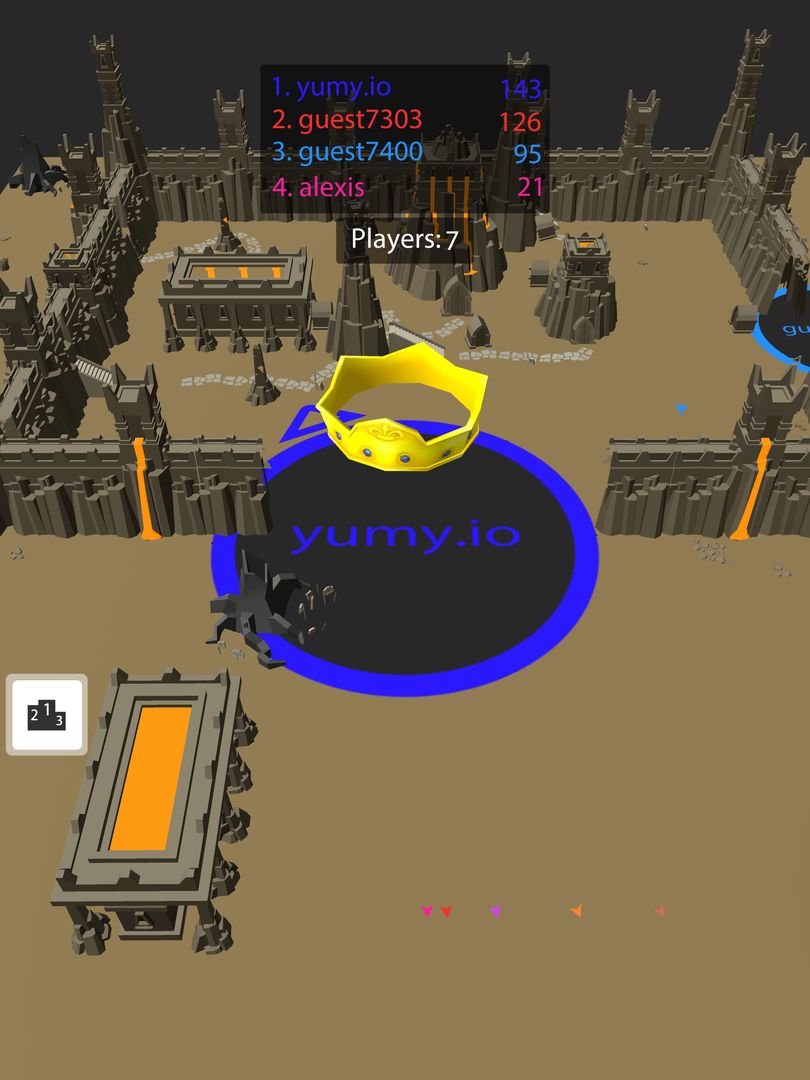 Screenshot of yumy.io - town eating hole io