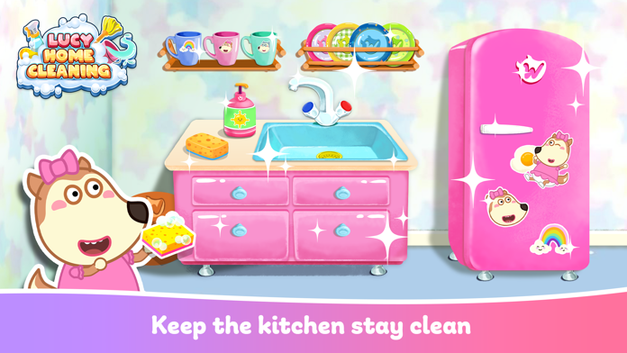 Lucy Home Cleaning Girls Game Game Screenshot