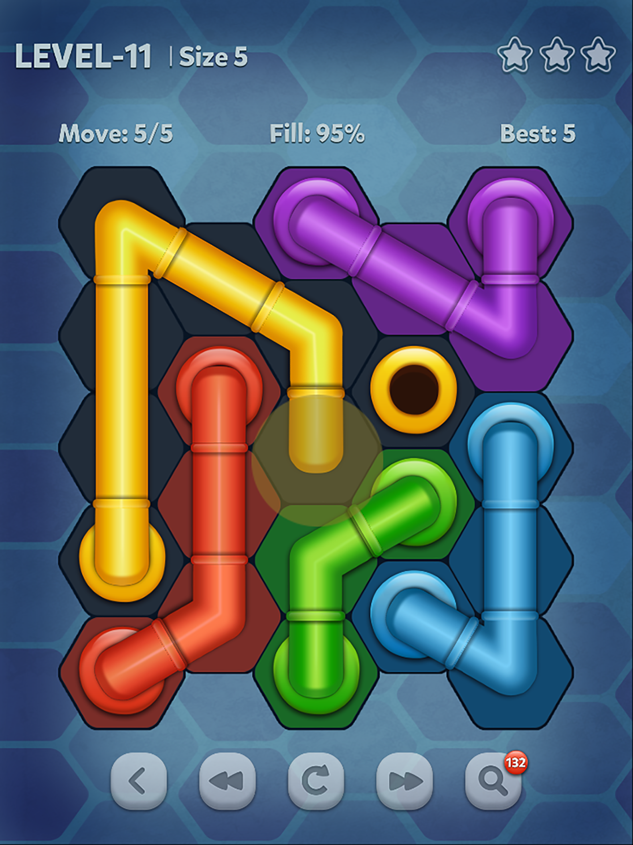Pipe Lines : Hexa Game Screenshot