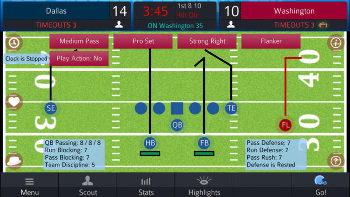 Pro Strategy Football 2019 Game Screenshot