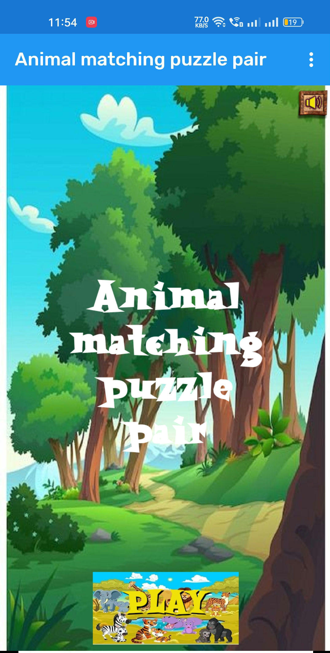 Animal matching puzzle pair screenshot game