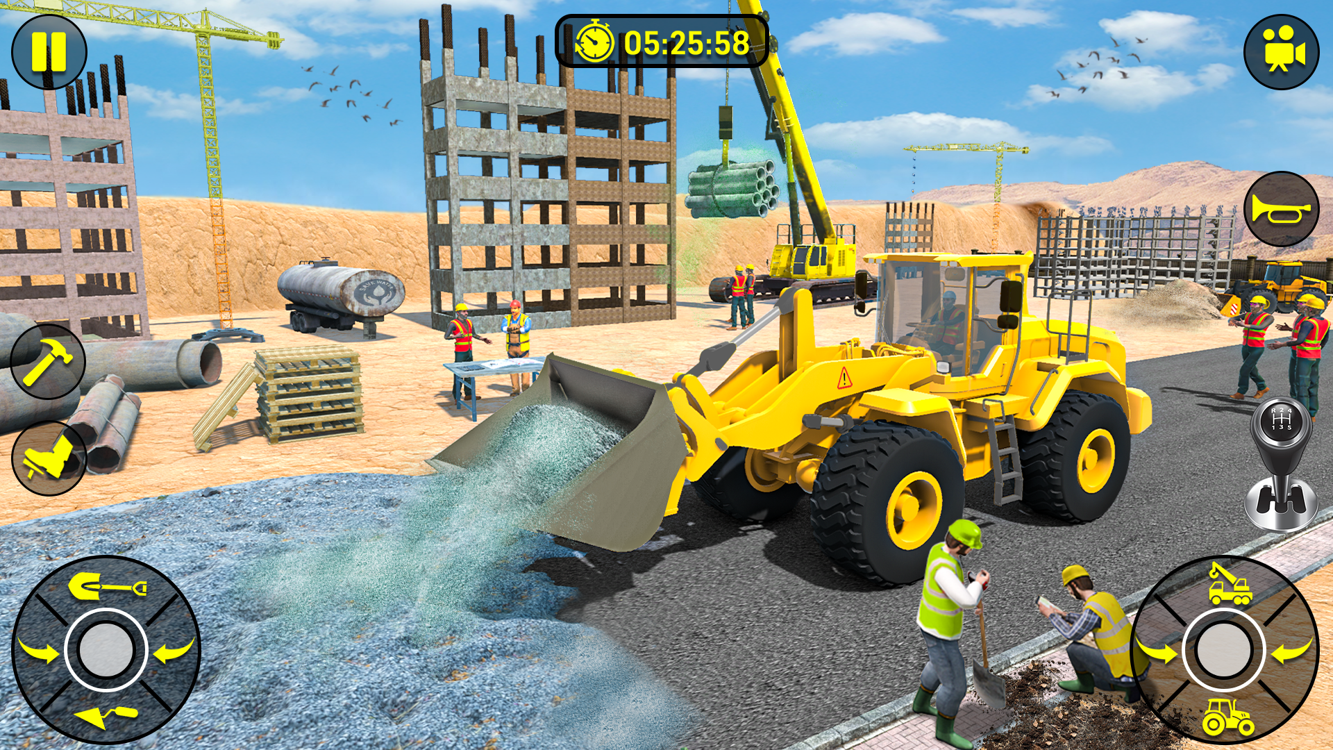 Snow Offroad Construction Site Game Screenshot