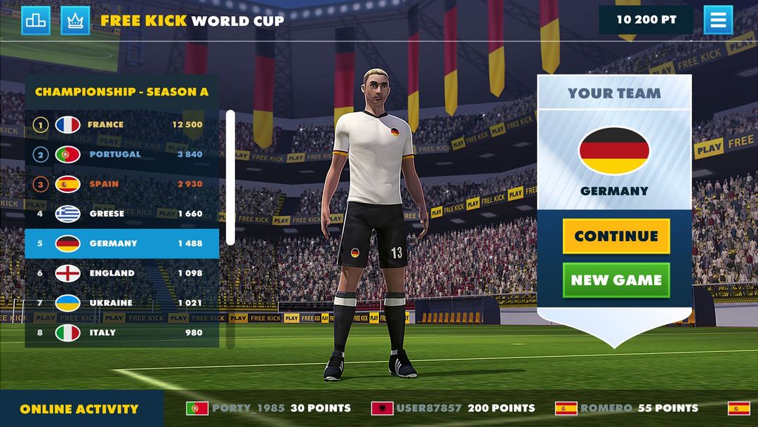 SOCCER FREE KICK WORLD CUP 17 screenshot game