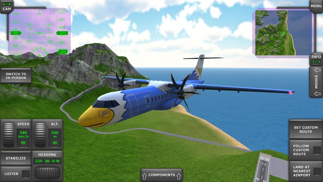 Turboprop Flight Simulator 3D 게임 스크린 샷