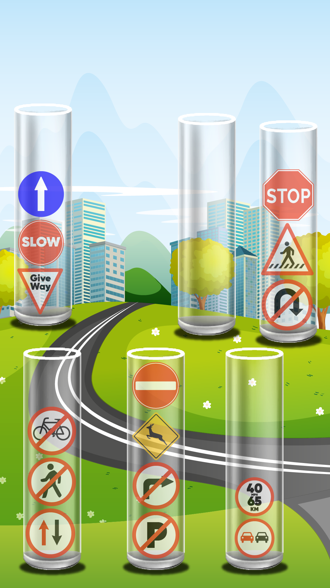 Traffic Sign Sort Puzzle Game Game Screenshot