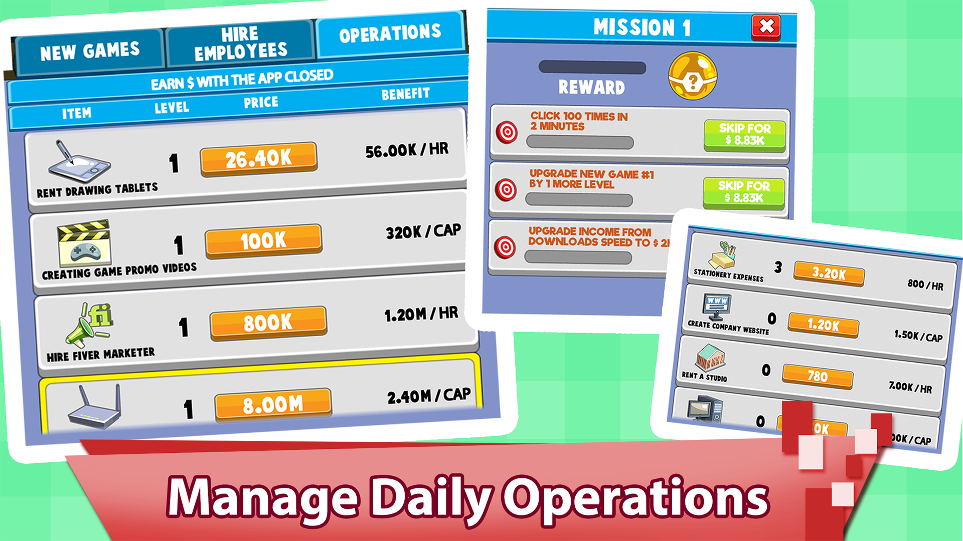 Video Game Tycoon idle clicker Game Screenshot