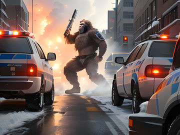 Angry Gorilla Apes City Games Game Screenshot