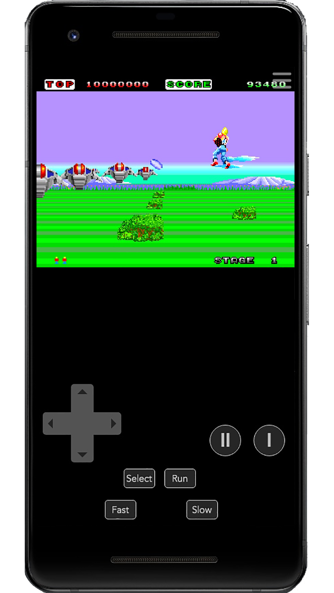 Space Harrier PCE Game Screenshot