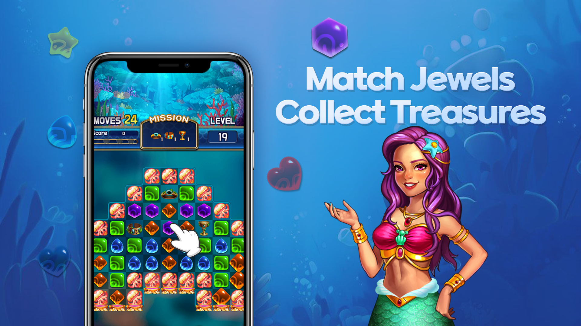 Screenshot 1 of Jewel Abyss: Match3 puzzle 1.29.0