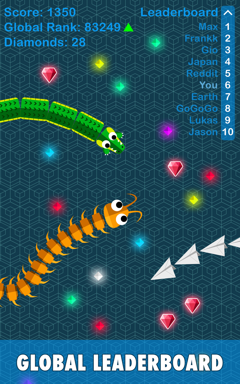Cuplikan Layar Game snakes.io