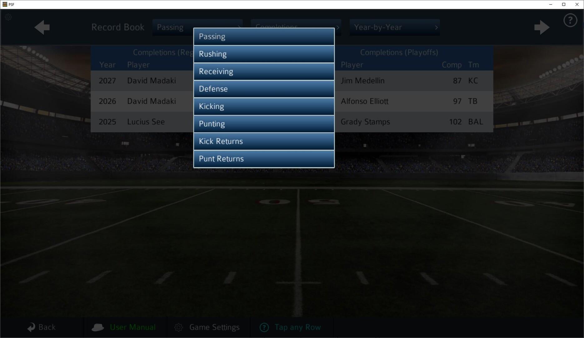 Pro Strategy Football 2026 Game Screenshot