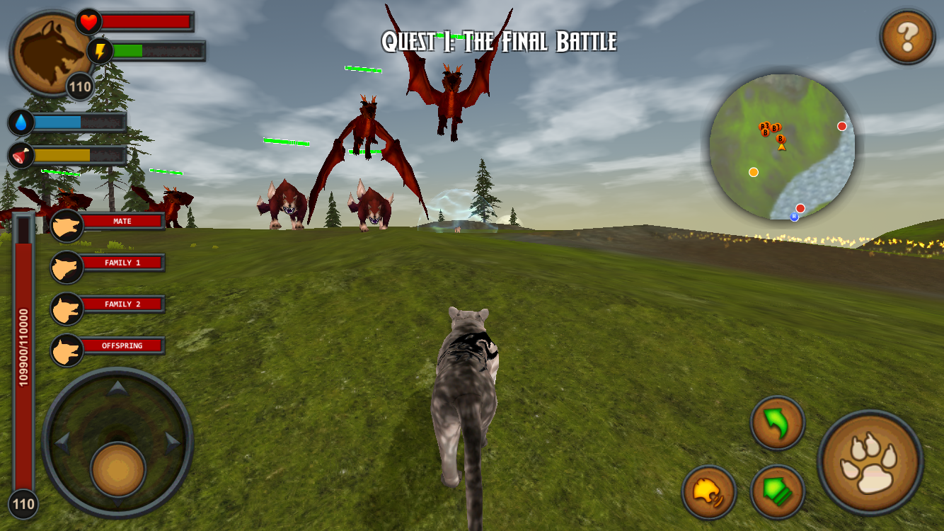 Cougars of the Forest Game Screenshot