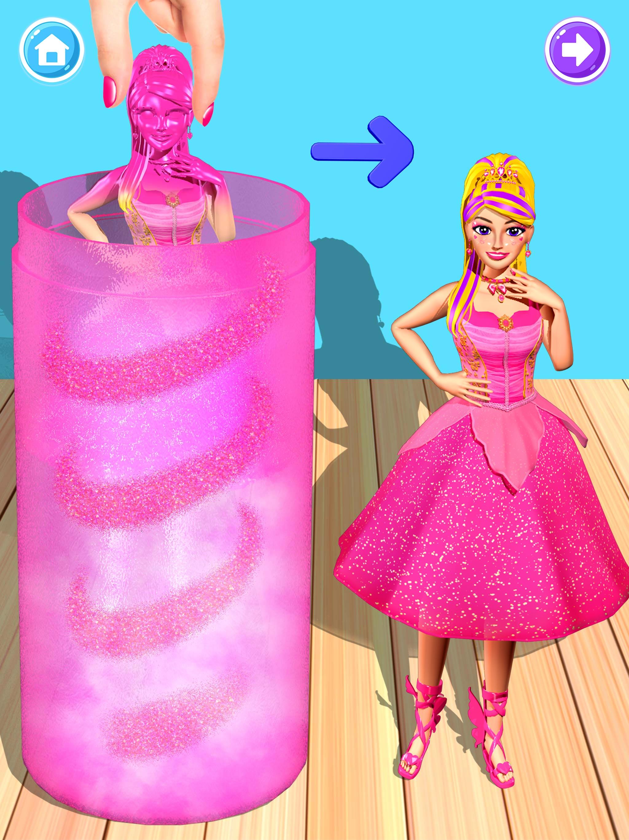 Cuplikan Layar Game Color Reveal Doll Girl Games