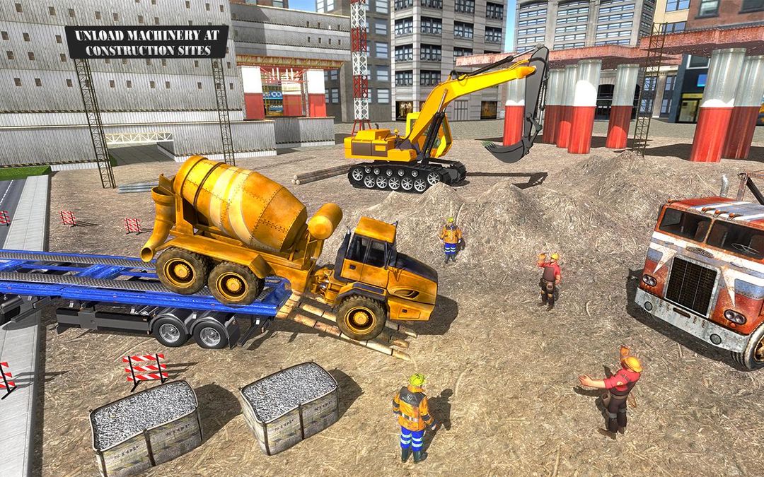 Construction Machines Transporter Cargo Truck Game screenshot game