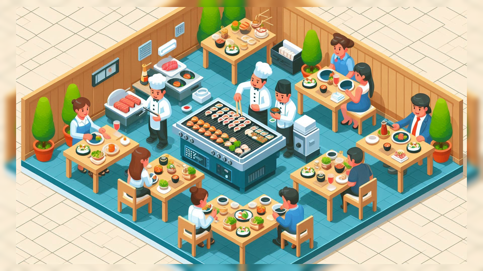 Captura de Tela do Jogo Sushi Cook!