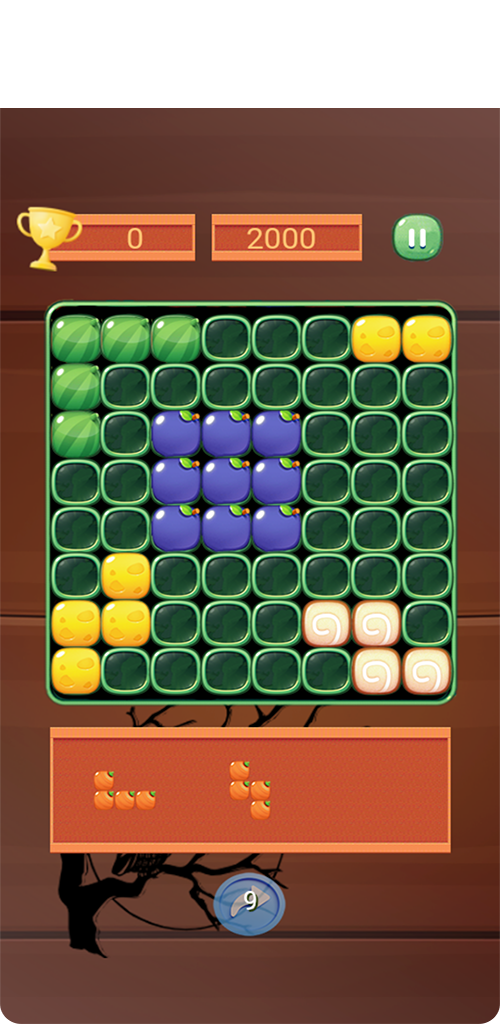 Fruit Puzzle : The Owl Game Screenshot