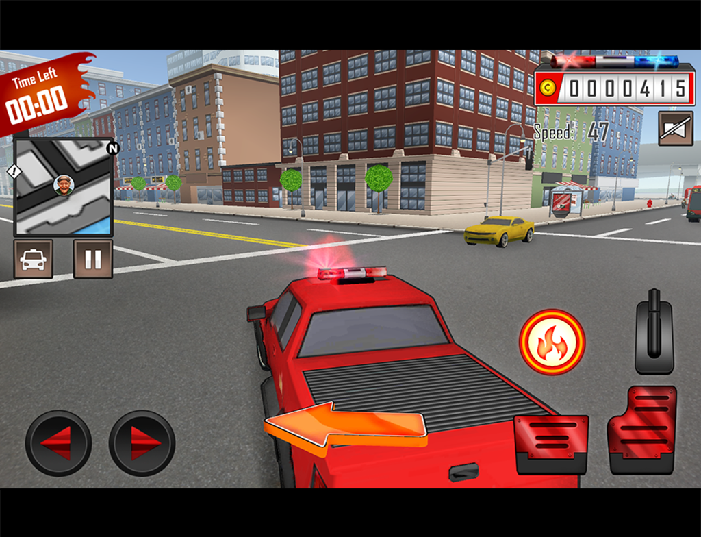 Fire Truck Racer: Chicago 3D 게임 스크린샷