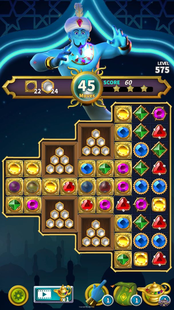 Screenshot of 1001 Jewel Nights Match Puzzle