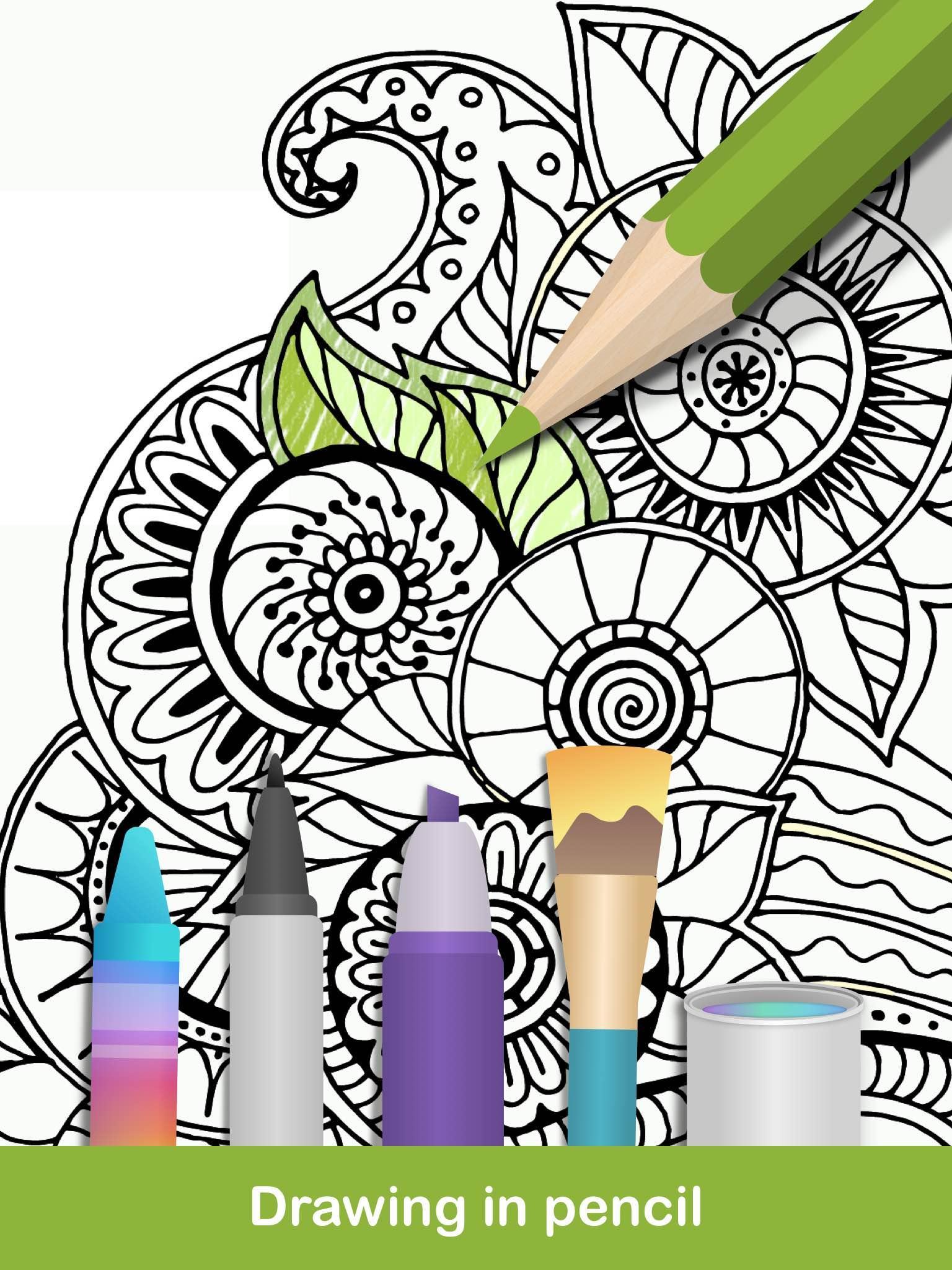 Cuplikan Layar Game 100+ Mandala coloring pages