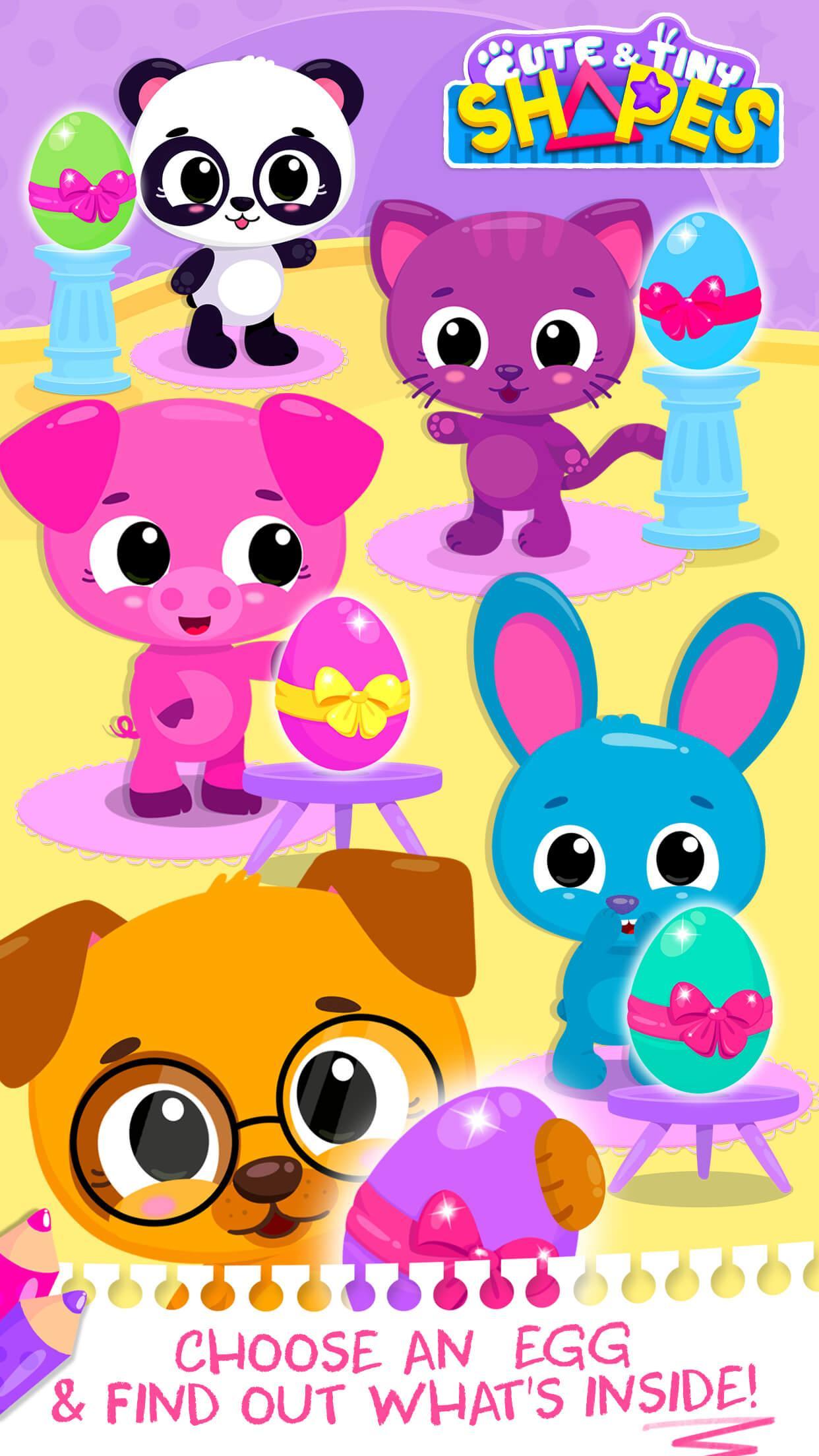 Cute & Tiny Shapes - Kids Learn Colors & Geometry 게임 스크린샷