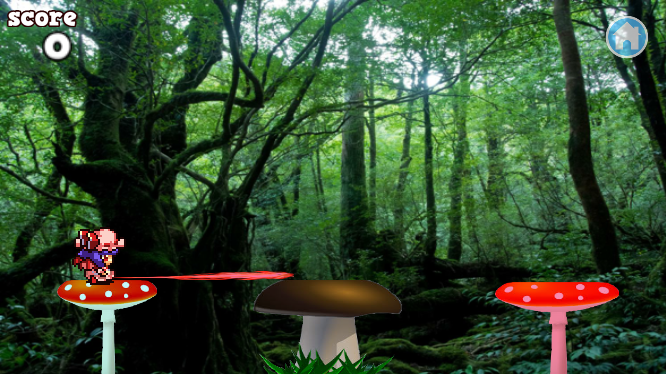 Cuplikan Layar Game レミリアの「わたれ！ザ・グングニル」【東方】