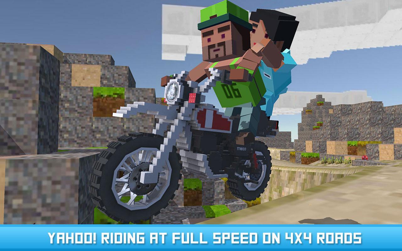 Mr. Blocky Moto Bike Driver SIM ภาพหน้าจอเกม