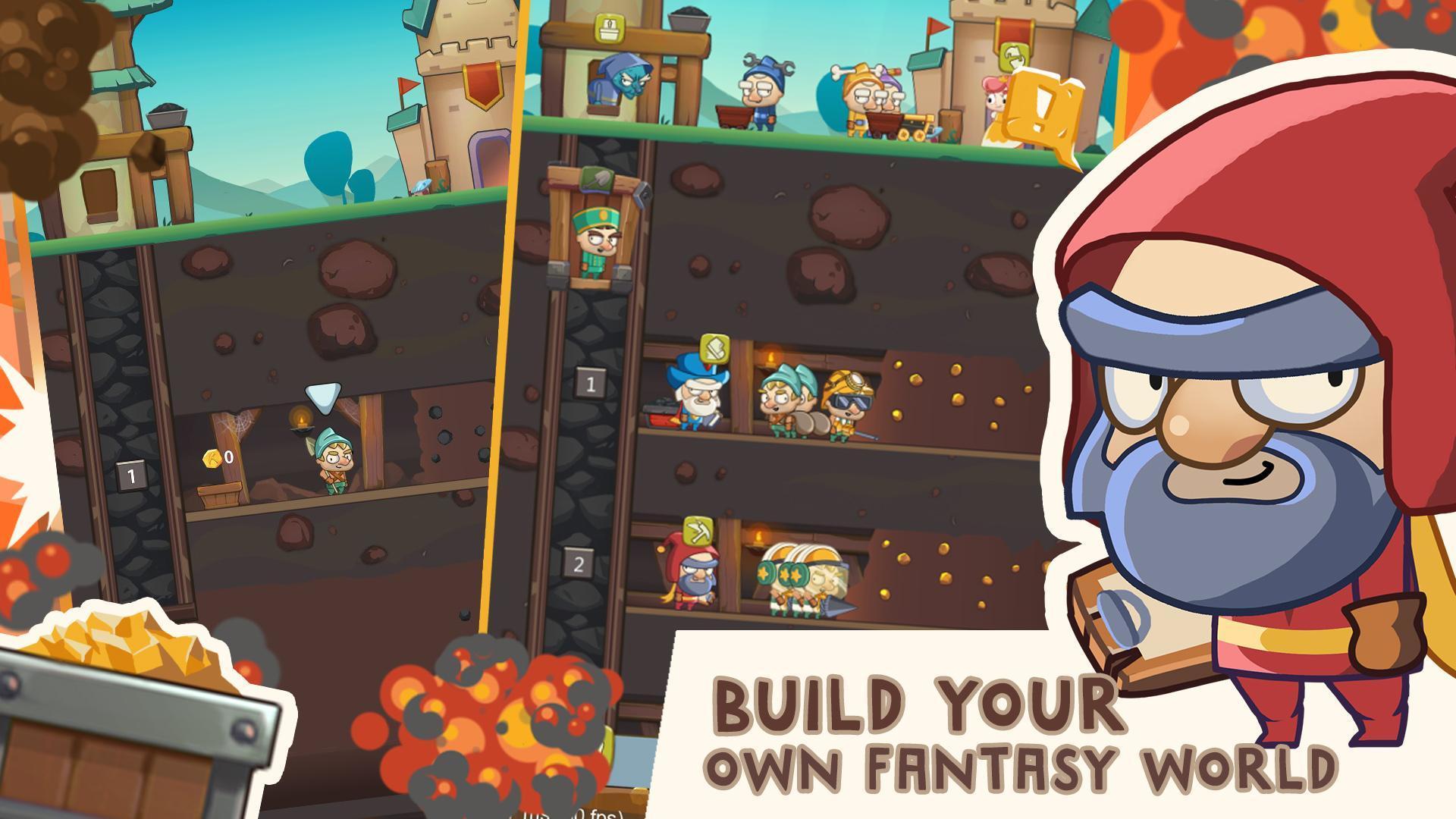 Idle Miner Dwarfs: Gold Tycoon Game Screenshot