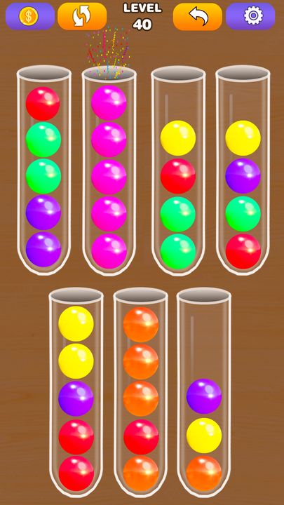 Jogo de quebra cabeça de cores de classificação de bola versão